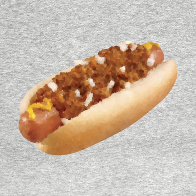 Chili Dog Hot Dog Illustration by oggi0